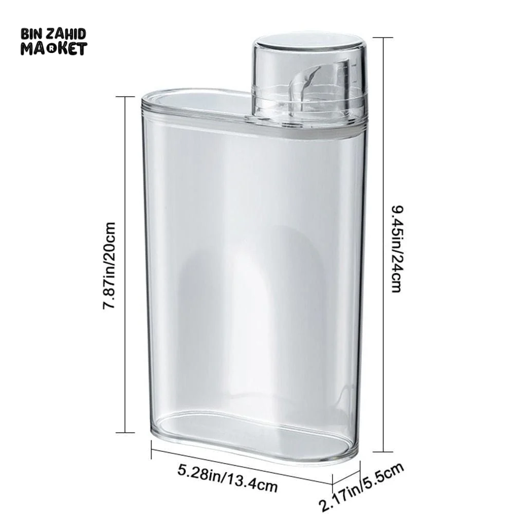 TRANSPARENT LIQUID & POWDER DISPENSER – MULTI-PURPOSE STORAGE CONTAINER FOR LAUNDRY, CLEANING & KITCHEN USE WITH EASY POUR SPOUT - Image 6