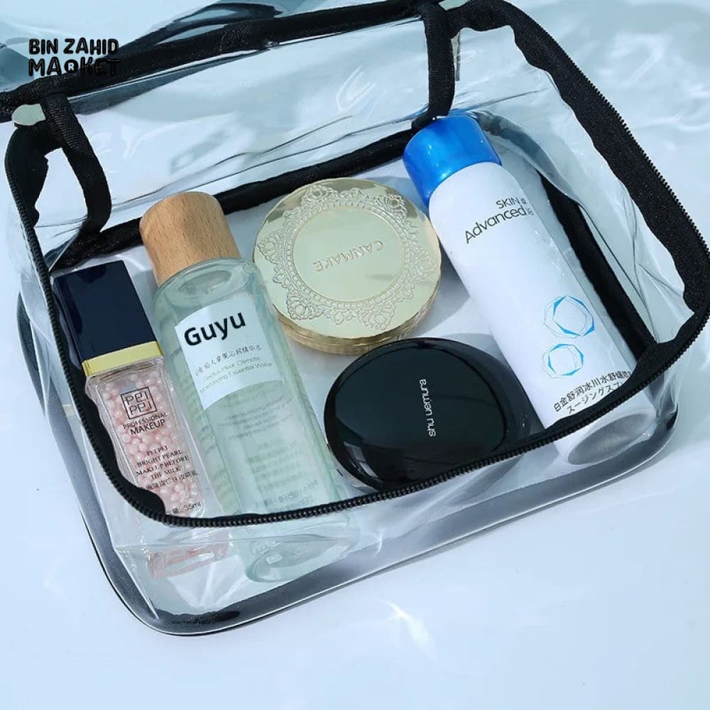TRANSPARENT PVC WATERPROOF MAKEUP BAG – LARGE CAPACITY TRAVEL TOILETRY & MULTIFUNCTION STORAGE BAG - Image 3