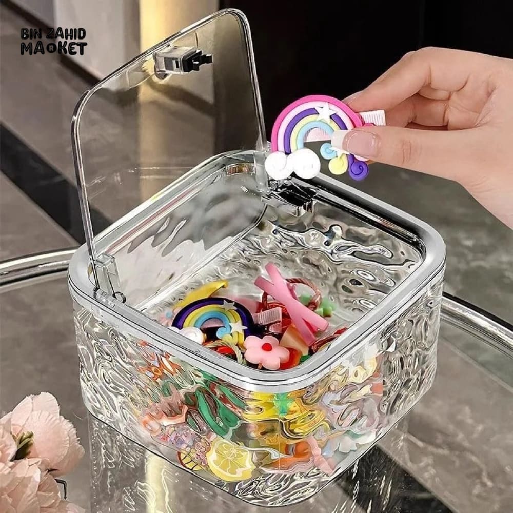 TRANSPARENT STORAGE BOX – ACRYLIC CONTAINER WITH LID DESK ORGANIZER - Image 12