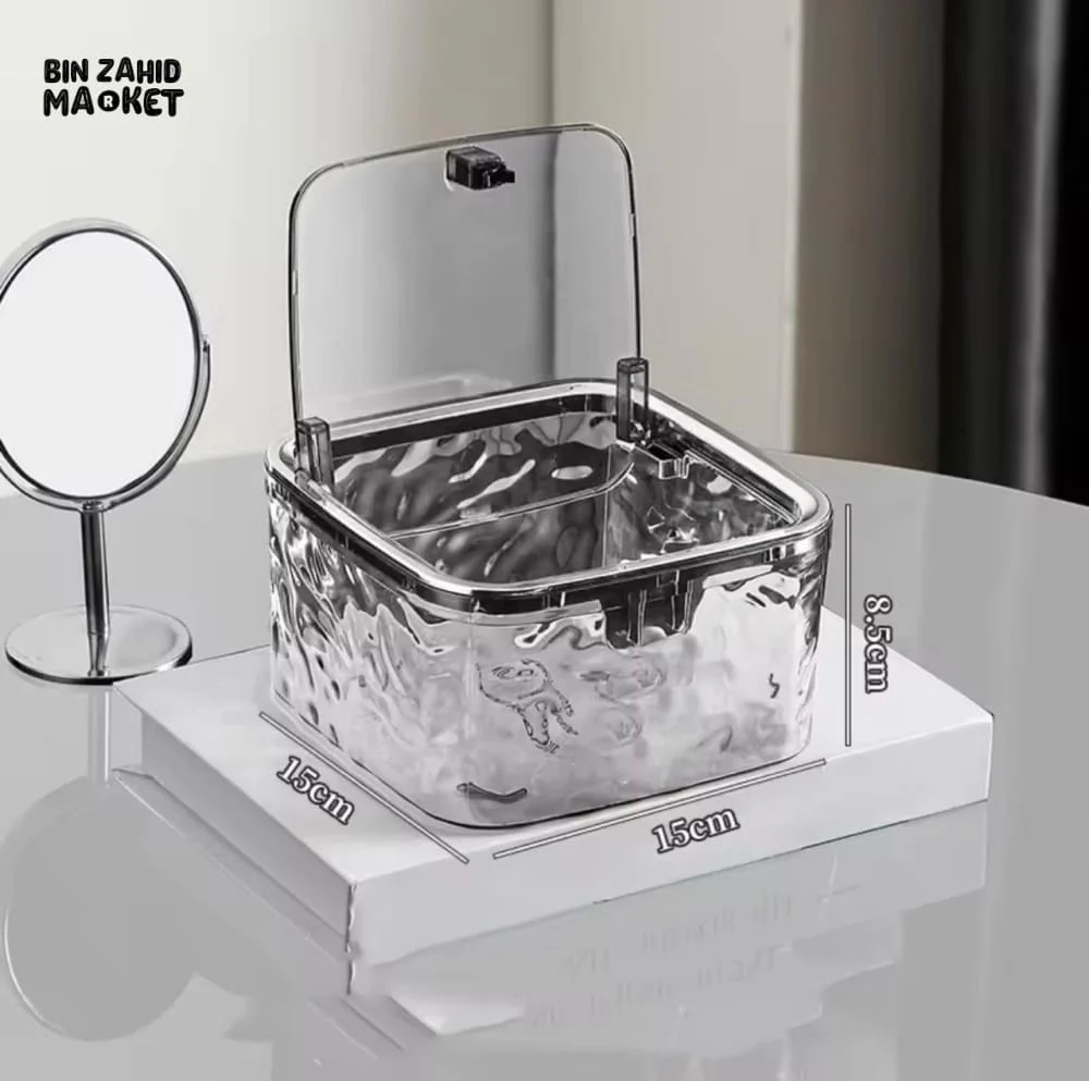 TRANSPARENT STORAGE BOX – ACRYLIC CONTAINER WITH LID DESK ORGANIZER - Image 14