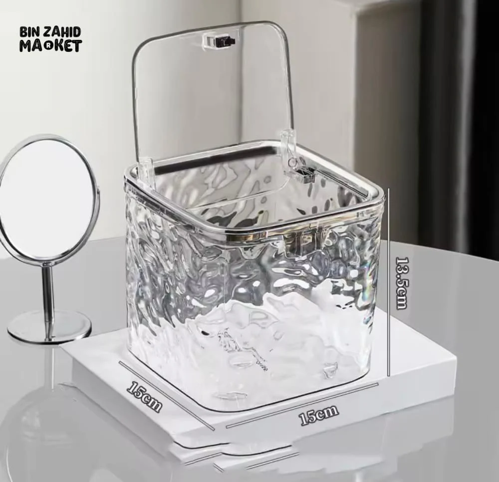 TRANSPARENT STORAGE BOX – ACRYLIC CONTAINER WITH LID DESK ORGANIZER - Image 15