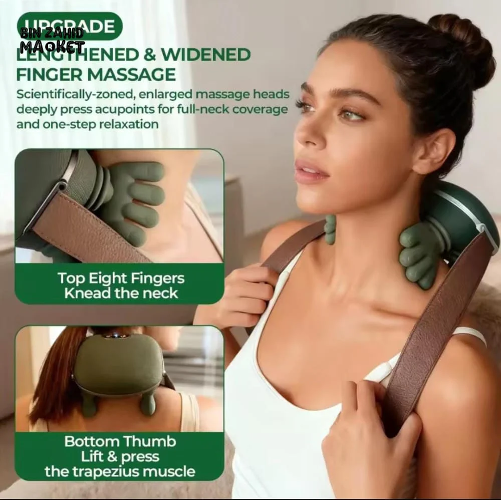 TRAPEZIUS NECK & SHOULDER MASSAGER WITH HEAT – MULTIFUNCTIONAL HOME KNEADING DEVICE - Image 10