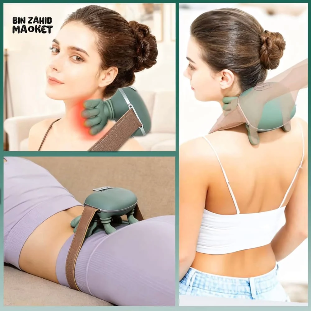 TRAPEZIUS NECK & SHOULDER MASSAGER WITH HEAT – MULTIFUNCTIONAL HOME KNEADING DEVICE - Image 3