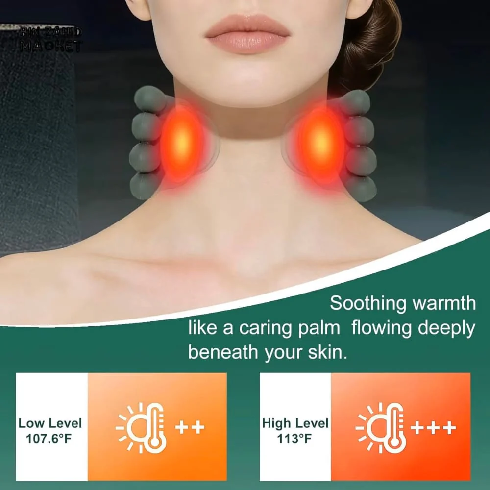 TRAPEZIUS NECK & SHOULDER MASSAGER WITH HEAT – MULTIFUNCTIONAL HOME KNEADING DEVICE - Image 4