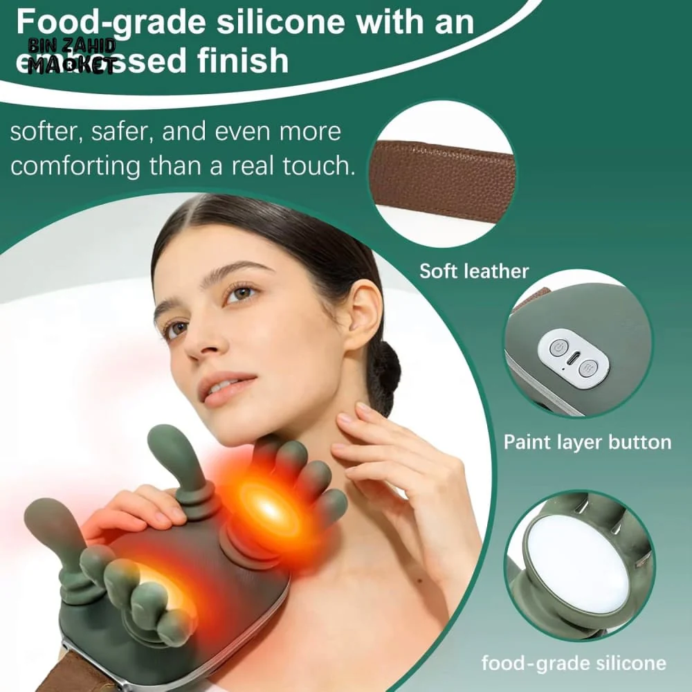 TRAPEZIUS NECK & SHOULDER MASSAGER WITH HEAT – MULTIFUNCTIONAL HOME KNEADING DEVICE - Image 6