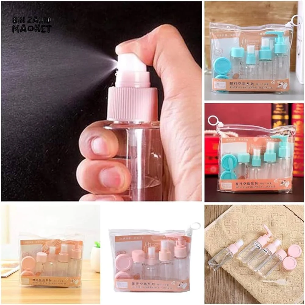 TRAVEL BOTTLES SET OF 6 | MINI COSMETIC CONTAINERS FOR WOMEN | MULTICOLOR - Image 5