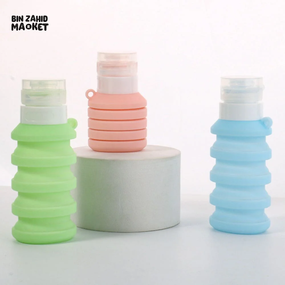 TRAVEL SIZE SILICONE LOTION BOTTLE 1 PIECE – FOLDABLE LEAKPROOF & REUSABLE - Image 2