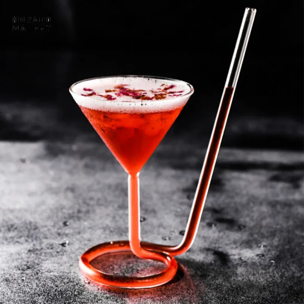 TRENDY & AESTHETIC GLASS FOR MOCKTAILS COCKTAILS & PARTIES - SPIRAL STRAW COCKTAIL GLASS - Image 2