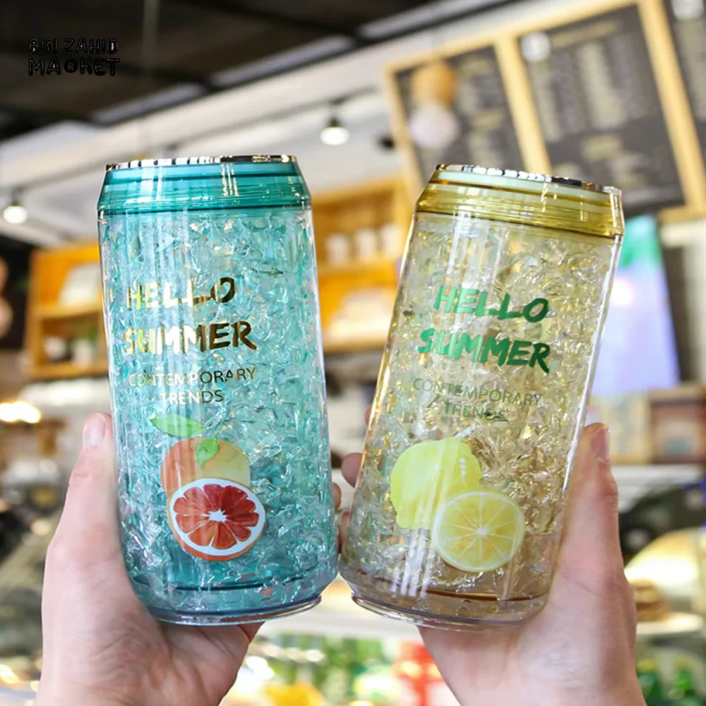 TRENDY CAN-SHAPED ICE CUP – KAWAII SUMMER WATER BOTTLE WITH LID LEAK-PROOF PERFECT FOR OUTDOOR SPORTS - Image 6