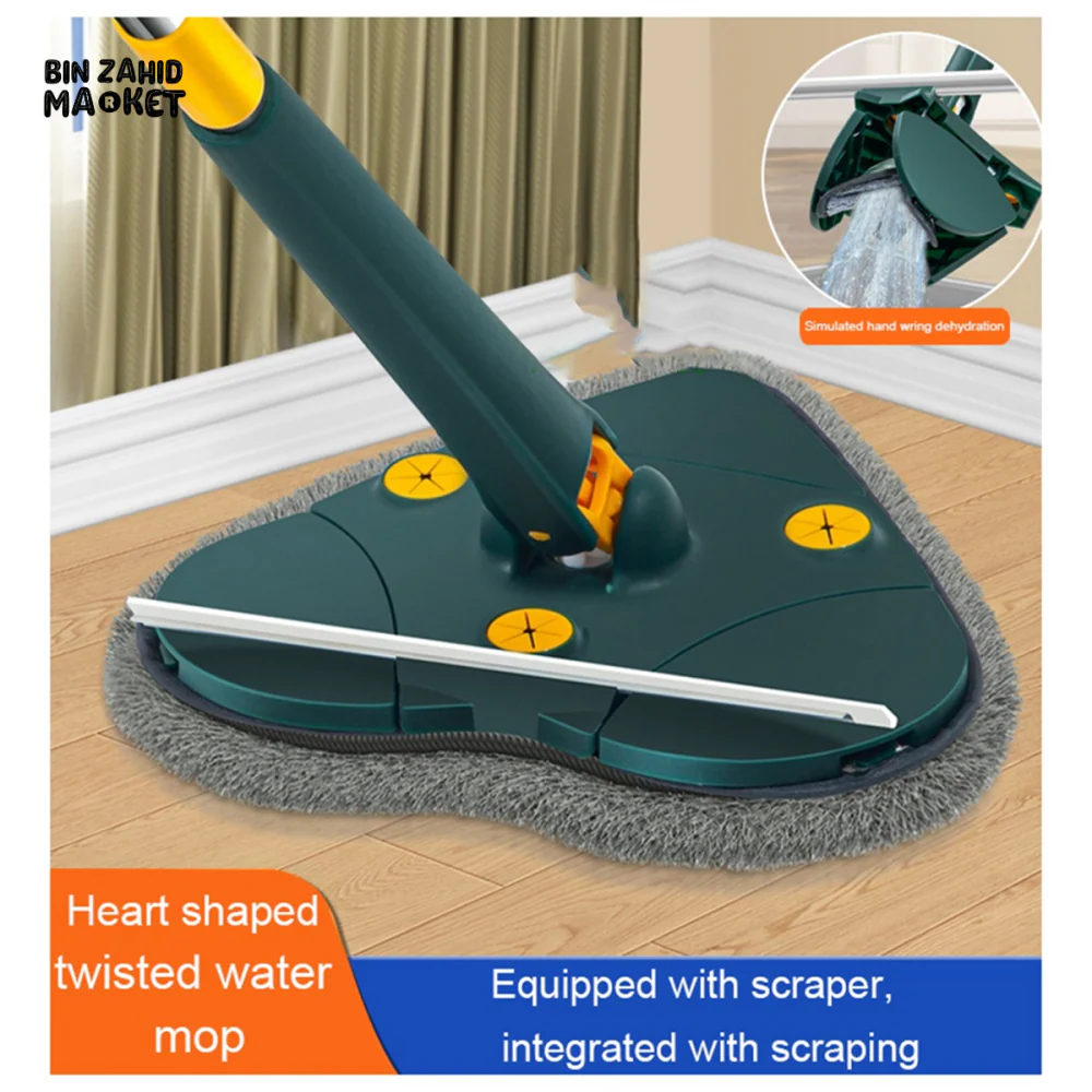 TWIST MOP WITH HEART SHAPE VIPER HEAD – EASY FLOOR CLEANING - Image 3