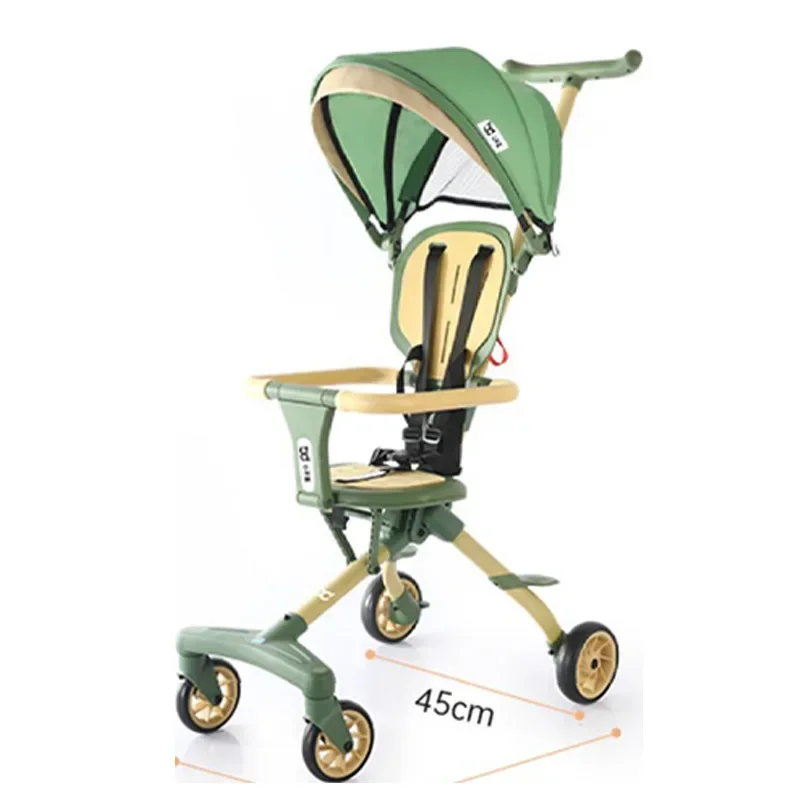 TWO-WAY REVERSIBLE FOLDABLE HIGH-VIEW STROLLER | MULTIFUNCTIONAL SIT & RECLINE TRAVEL BUGGY FOR BABIES - Image 2