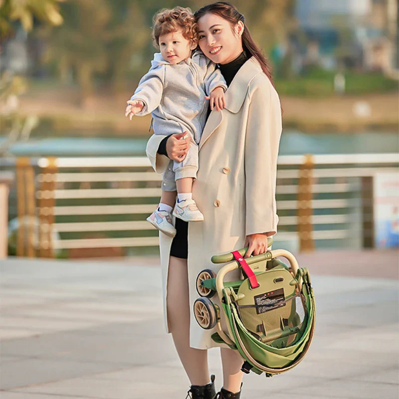 TWO-WAY REVERSIBLE FOLDABLE HIGH-VIEW STROLLER | MULTIFUNCTIONAL SIT & RECLINE TRAVEL BUGGY FOR BABIES - Image 3
