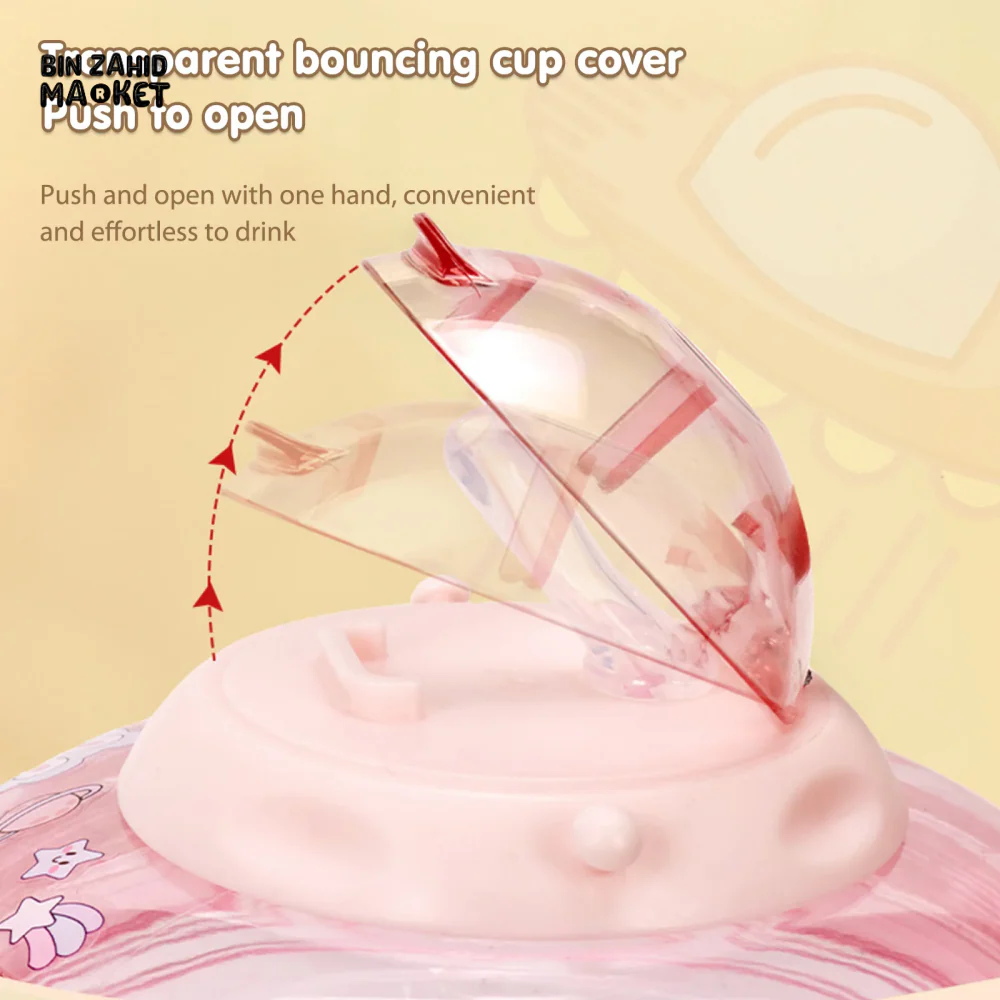 UFO SHAPE CUTE WATER BOTTLE 550ML KIDS SIPPY CUP - Image 8