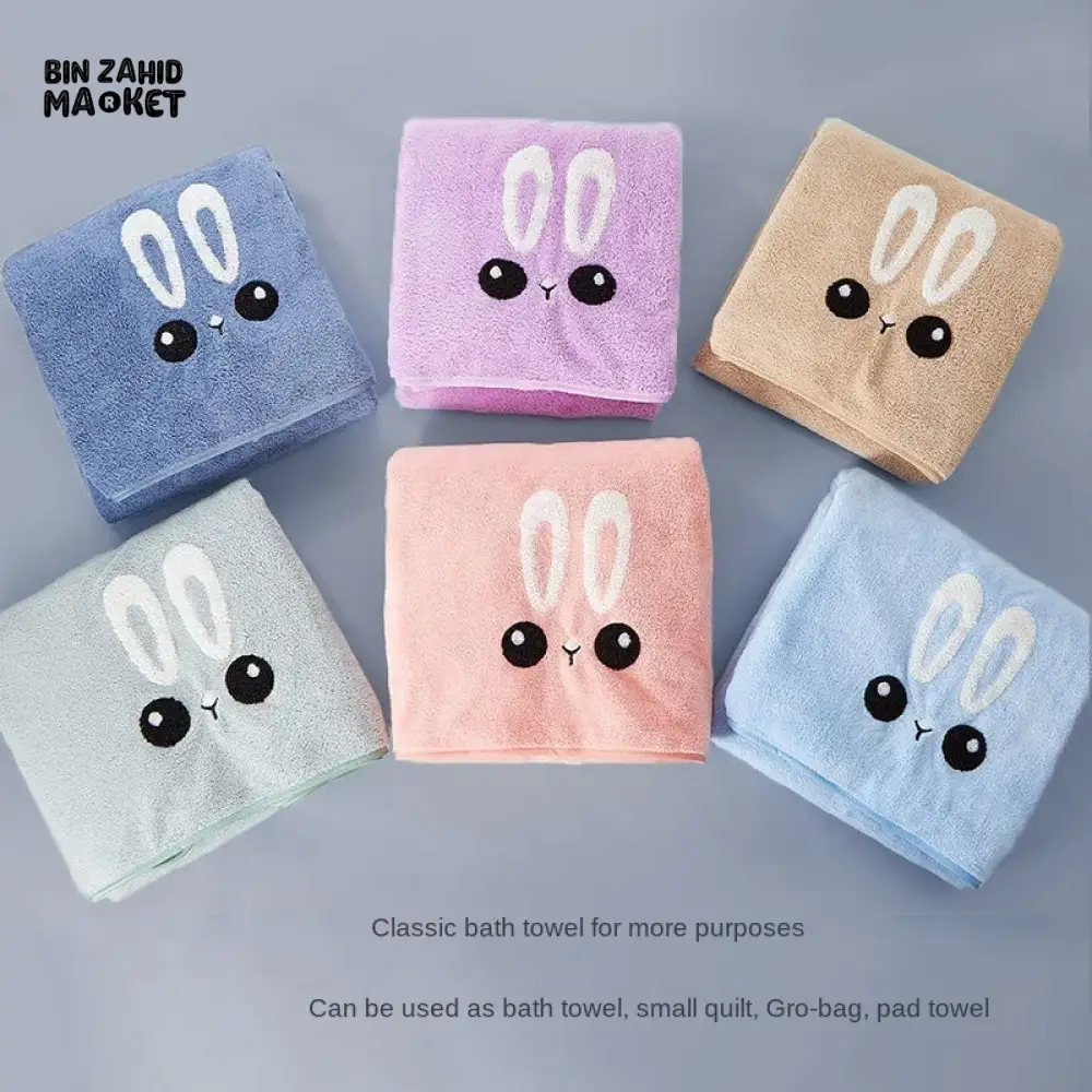 ULTRA SOFT BABY TOWEL – HOODED ROBE PURE COTTON COZY BLANKET - 65CM X 135CM SIZE - Image 6