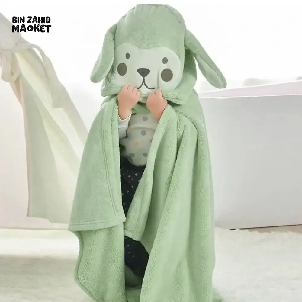 ULTRA SOFT BABY TOWEL – HOODED ROBE PURE COTTON COZY BLANKET - 65CM X 135CM SIZE - Image 8