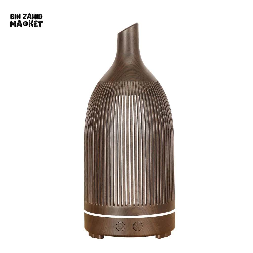 ULTRASONIC WOOD GRAIN AROMA DIFFUSER – COOL MIST ESSENTIAL OIL HUMIDIFIER FOR RELAXING HOME ATMOSPHERE - Image 3