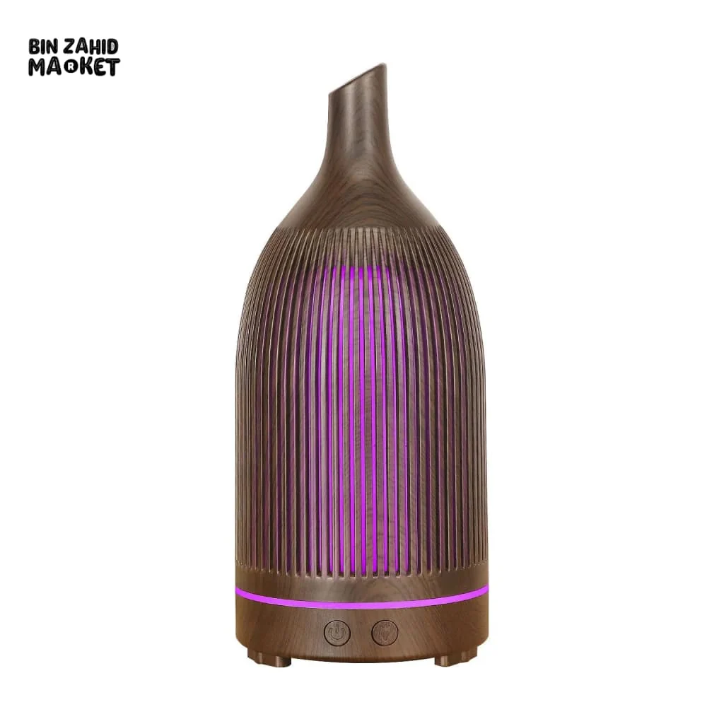 ULTRASONIC WOOD GRAIN AROMA DIFFUSER – COOL MIST ESSENTIAL OIL HUMIDIFIER FOR RELAXING HOME ATMOSPHERE - Image 4