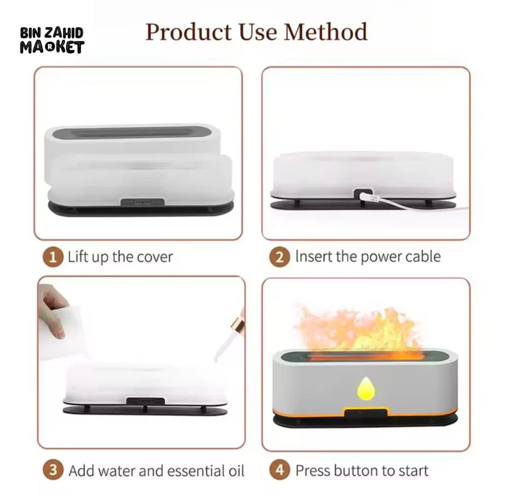 FLAME HUMIDIFIER WITH REMOTE – AROMA DIFFUSER & COOL MIST - Image 5