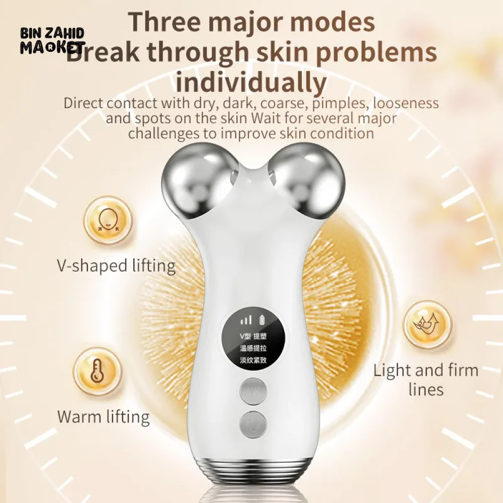 V-FACE EMS ROLLER MASSAGER – MICROCURRENT FACE LIFT & ANTI-WRINKLE DEVICE - Image 3