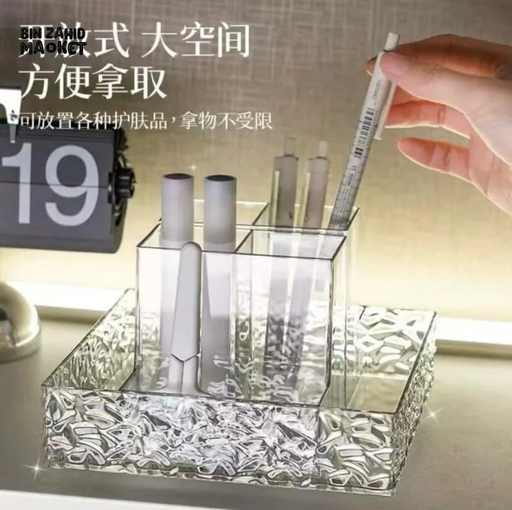 MODERN VANITY ORGANIZER – TRANSPARENT ACRYLIC STORAGE FOR MAKEUP & TOOLS - Image 2