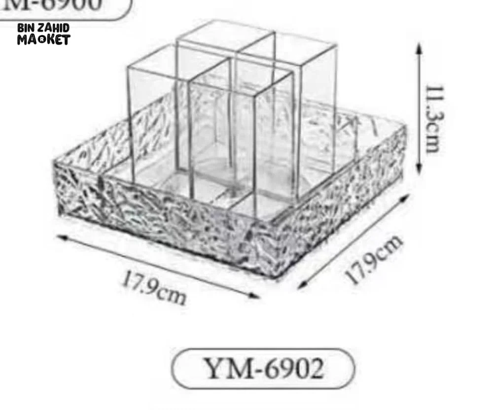 MODERN VANITY ORGANIZER – TRANSPARENT ACRYLIC STORAGE FOR MAKEUP & TOOLS - Image 3