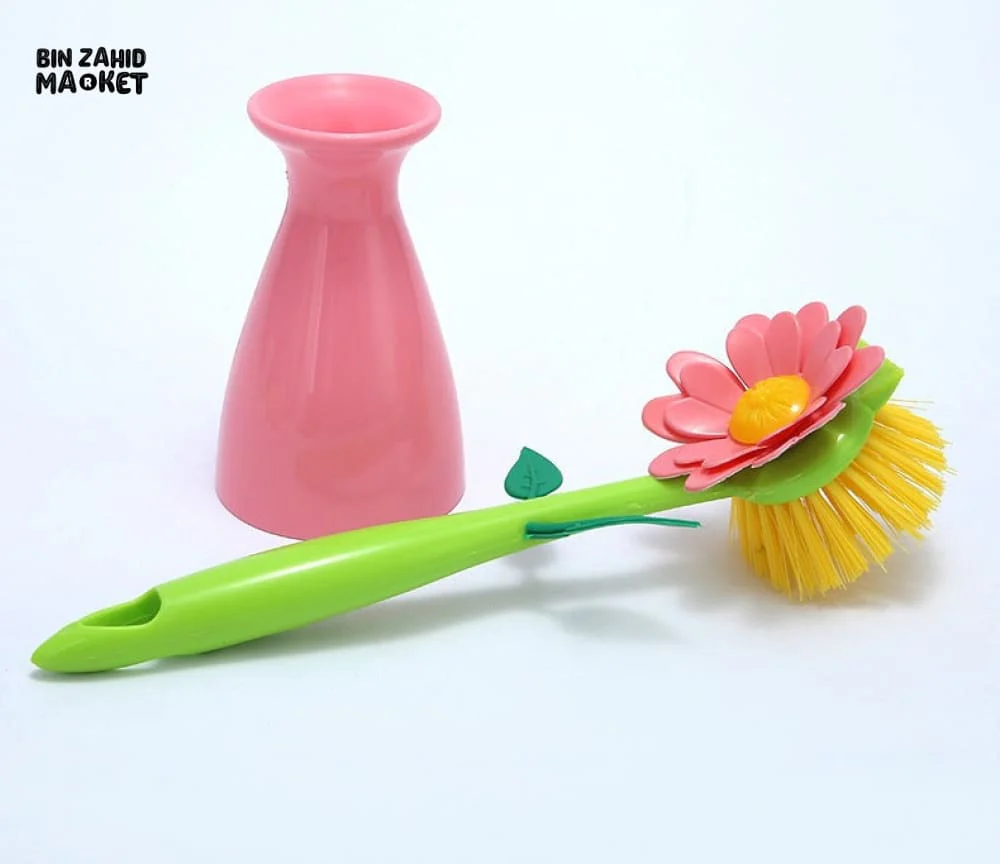 VASE SHAPE POT WASHING BRUSH – KITCHEN DISH SINK STOVE LONG HANDLE CLEANING TOOL - Image 4