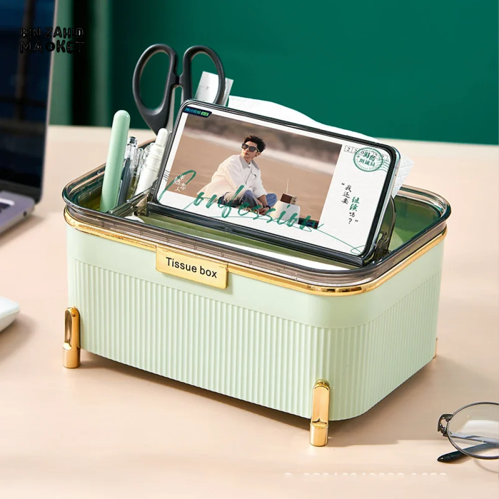 VERTICAL CARTON STORAGE BOX – LUXURY MULTIFUNCTIONAL TISSUE BOX FOR HOME & BATHROOM - Image 2