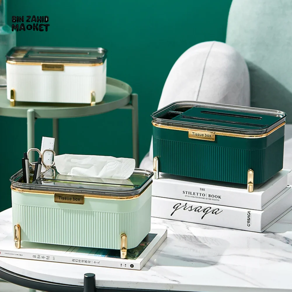 VERTICAL CARTON STORAGE BOX – LUXURY MULTIFUNCTIONAL TISSUE BOX FOR HOME & BATHROOM - Image 3