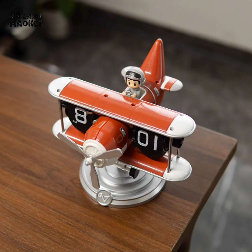 VINTAGE AIRCRAFT PROPELLER FLIP CLOCK – CREATIVE HOME & OFFICE GIFT - Image 2