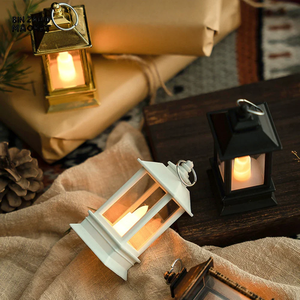VINTAGE MINI HANGING LED LANTERN FLAMELESS CANDLE CELL OPERATED - Image 4