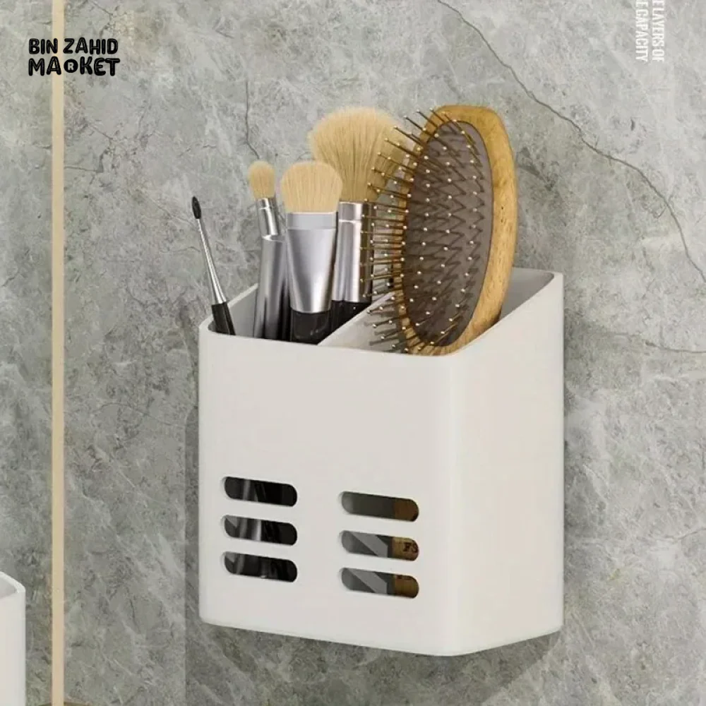 WALL-MOUNTED CUTLERY RACK – NO-DRILL SPACE-SAVING WITH DRAINING BASKET - Image 4
