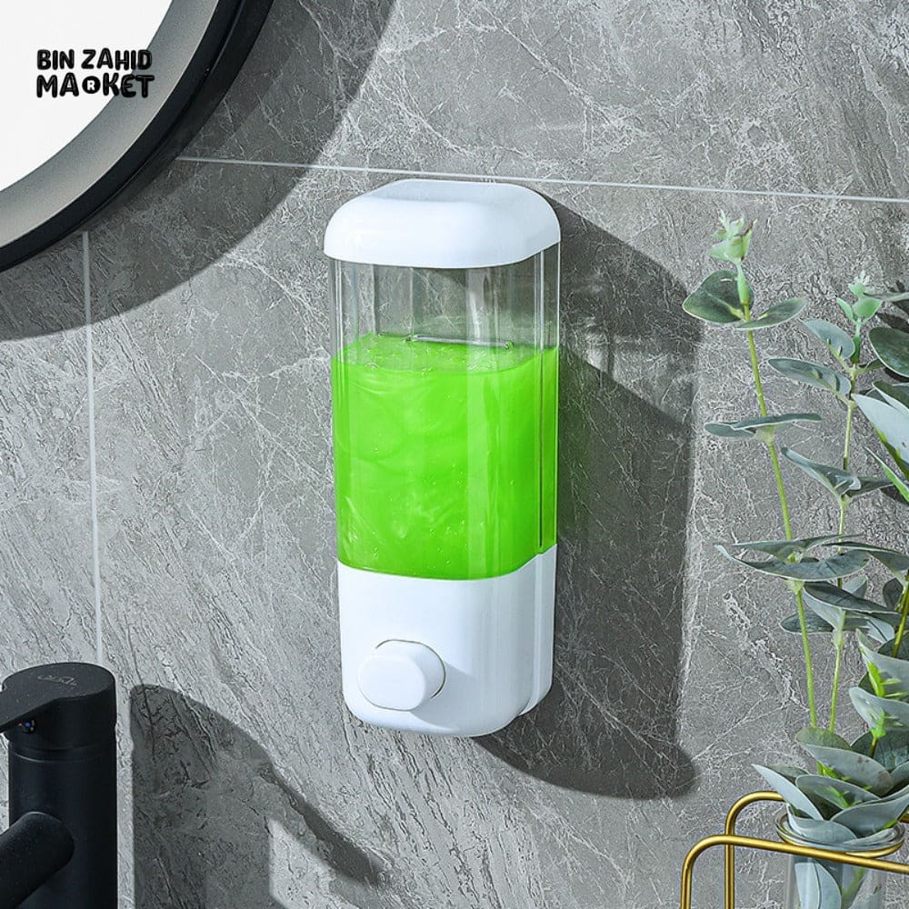 WALL-MOUNTED SOAP DISPENSER – 500ML NON-PERFORATED BATHROOM SHOWER SHAMPOO HOLDER HOTEL & HOME TOILET ACCESSORY