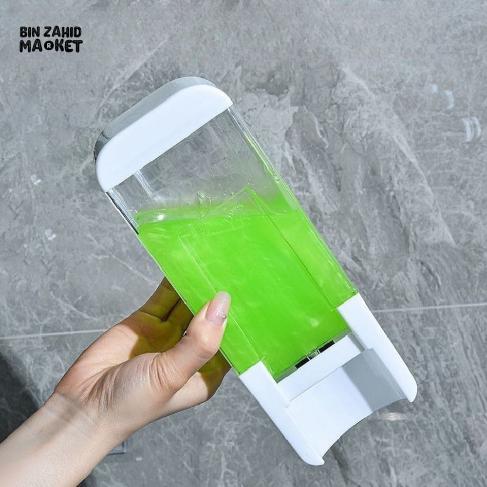 WALL-MOUNTED SOAP DISPENSER – 500ML NON-PERFORATED BATHROOM SHOWER SHAMPOO HOLDER HOTEL & HOME TOILET ACCESSORY - Image 5