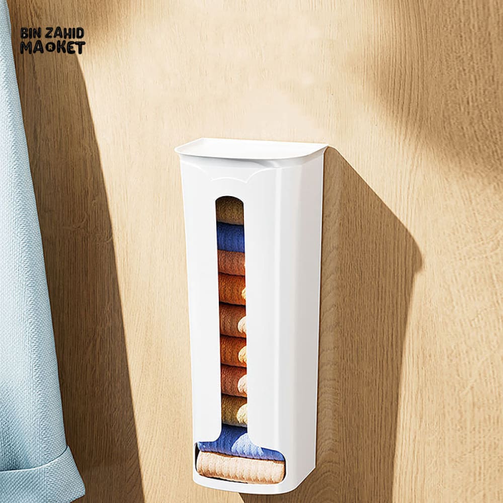 WALL MOUNTED TOWEL DISPENSER HOLDER FOR BATHROOM – SPACE SAVING STORAGE ORGANIZER - Image 2