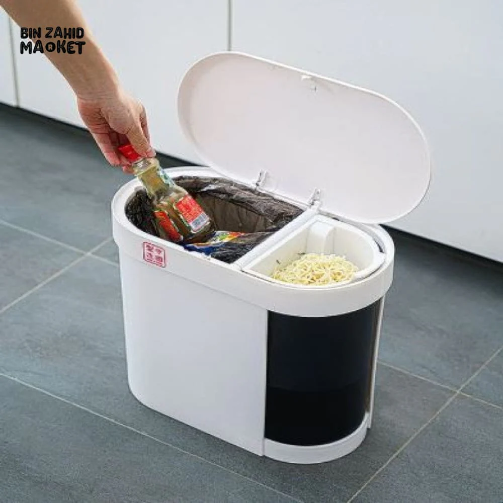 WASTE BIN HOUSEHOLD GARBAGE CAN WITH LID – DETACHABLE & DURABLE - Image 6