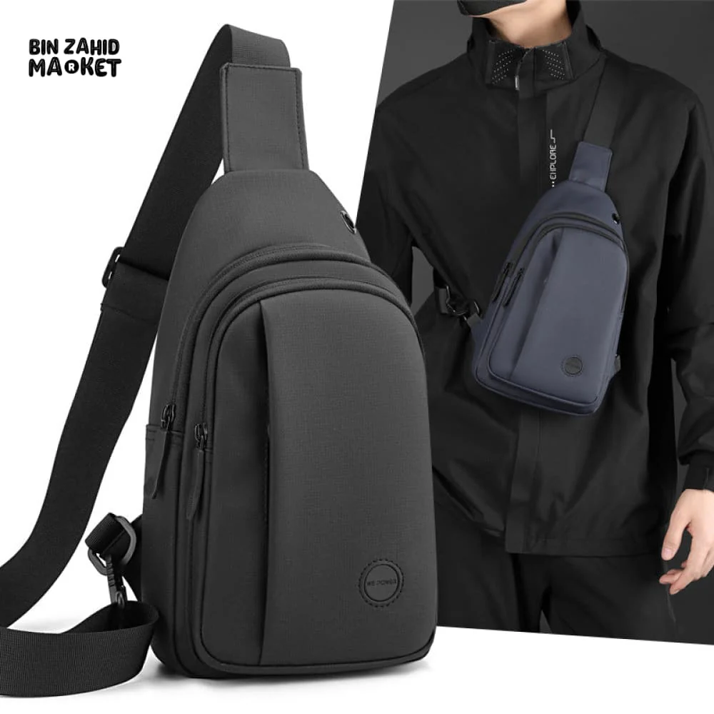 WATERPROOF MEN'S CHEST BAG – OUTDOOR LEISURE CROSSBODY SHOULDER BAG LIGHTWEIGHT TRAVEL BACKPACK