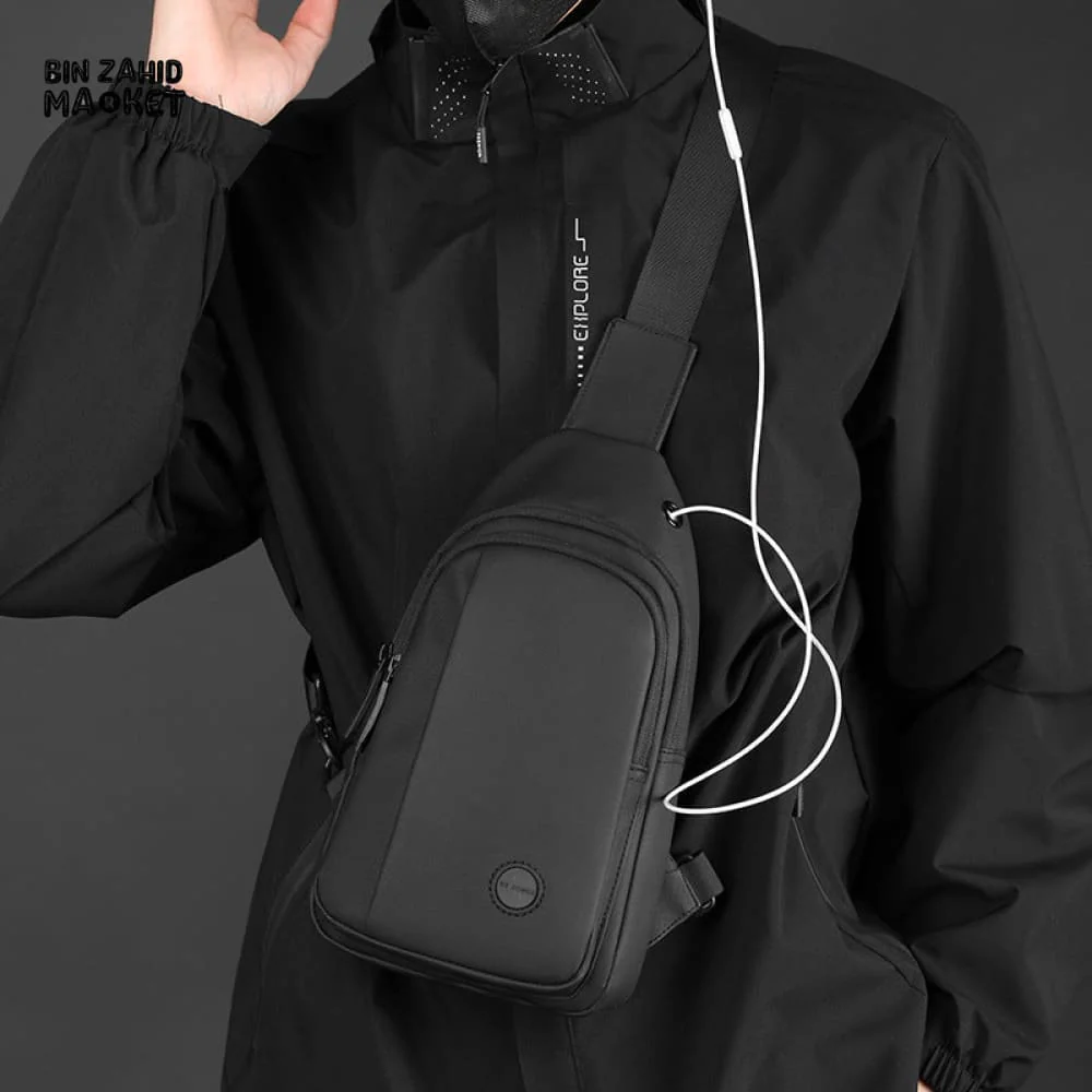 WATERPROOF MEN'S CHEST BAG – OUTDOOR LEISURE CROSSBODY SHOULDER BAG LIGHTWEIGHT TRAVEL BACKPACK - Image 3