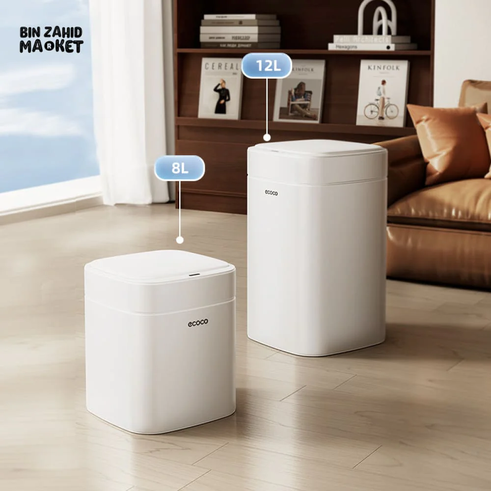ECOCO SMART SENSOR TRASH CAN 12 LITRE – HANDS-FREE AUTOMATIC DUSTBIN - Image 2
